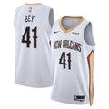 Mens New Orleans Pelicans #41 Saddiq Bey Nike White Association Edition Swingman Jersey