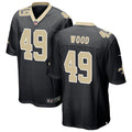 Mens New Orleans Saints #49 Zach Wood Nike Black Vapor Untouchable Limited Jersey