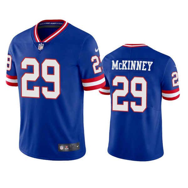 Men’s New York Giants #29 Xavier McKinney Royal Classic Vapor Limited Jersey