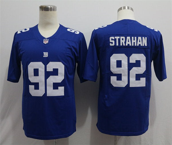 Men’s New York Giants Retired Player #92 Michael Strahan Nike Royal Team Color Vapor Untouchable Limited Jersey