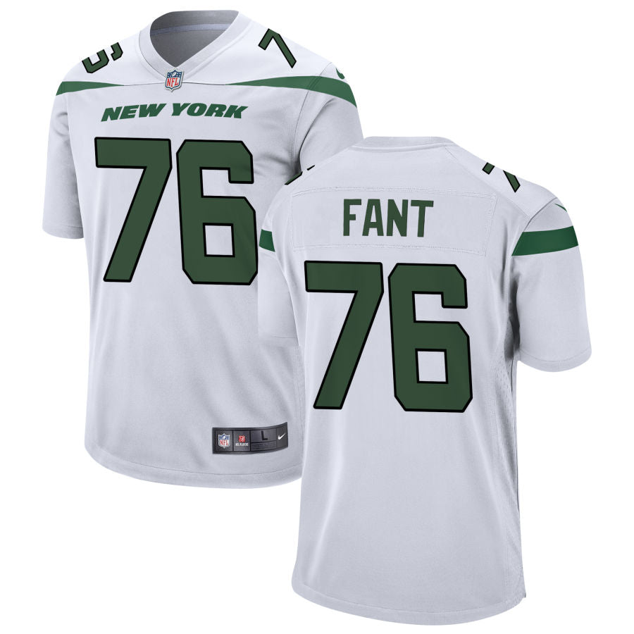 Mens New York Jets #76 George Fant Nike White Vapor Limited Jersey
