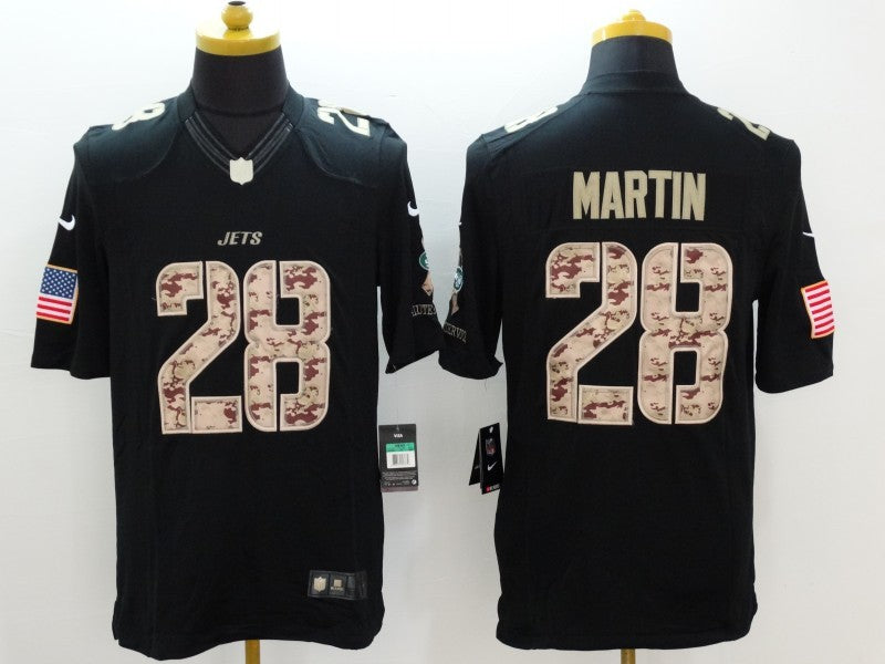 Men’s New York Jets Curtis Martin #28 Black Jersey