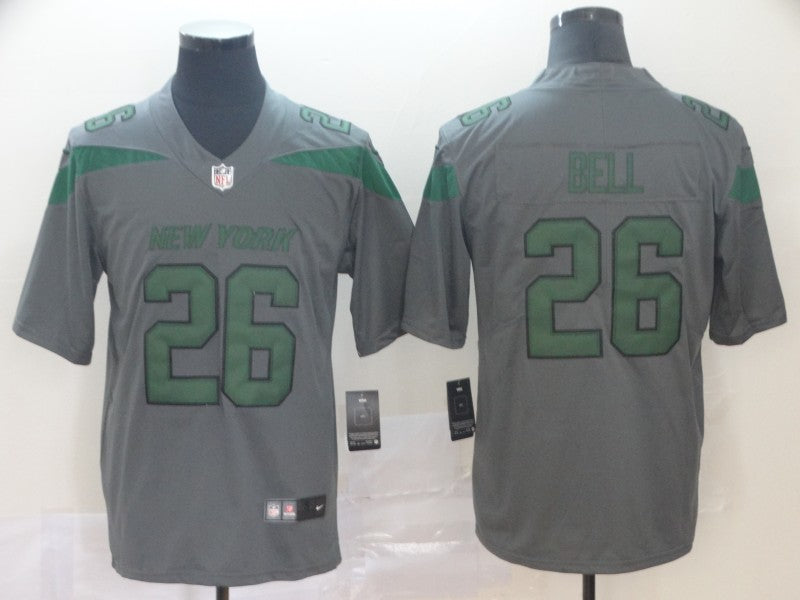 Men’s New York Jets Le’Veon Bell #26 Gray Jersey