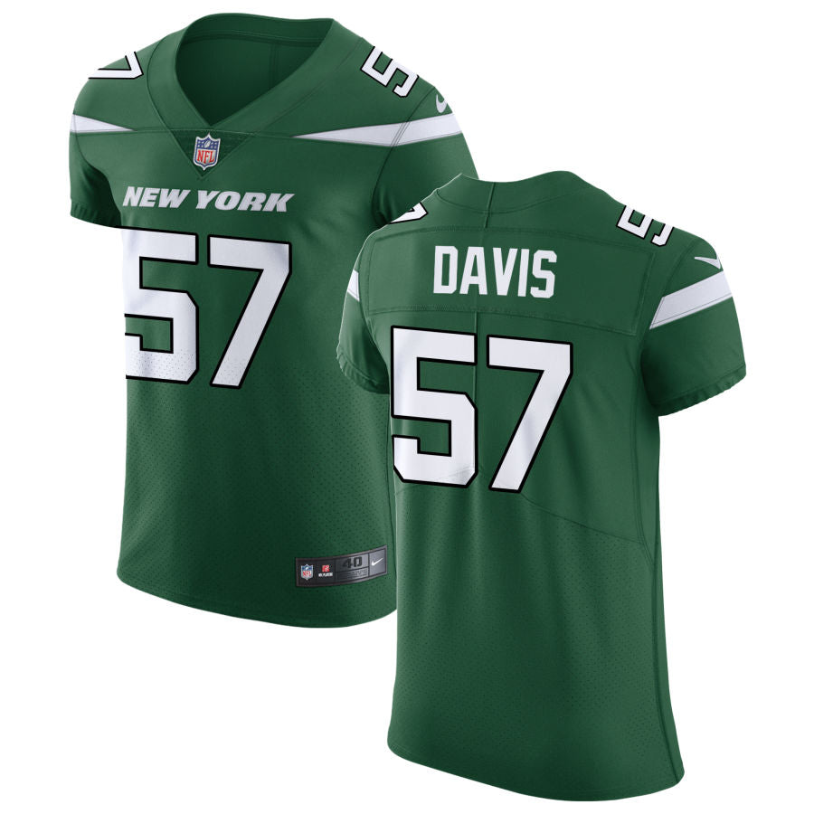 Mens New York Jets Retired Player #57 Bart Scott Nike Gotham Green Vapor Limited Jersey