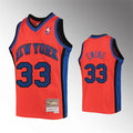Men’s New York Knicks #33 Patrick Ewing Orange Mitchell & Ness Hardwood Classics Reload Jersey