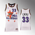 Men’s New York Knicks #33 Patrick Ewing White Hardwood Classics 1995 NBA All-Star  Jersey