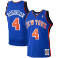 Mens New York Knicks #4 Nate Robinson Blue Mitchell & Ness 2005-06 Hardwood Classics Jersey