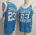 Men’s North Carolina Tar Heels #23 Michael Jordan  Carolina Blue Mesh 1983-84 Mitchell & Ness Throwback College Jersey