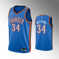 Mens Oklahoma City Thunder #34 Kenrich Williams Blue Icon Edition Jersey