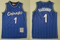 Men’s Orlando Magic #1 Penny Hardaway Blue Pinstripe Throwback Jersey