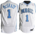 Mens Orlando Magic #1 Tracy McGrady White Stitched NBA Throwback Jersey