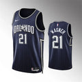 Men’s Orlando Magic #21 Moritz Wagner 2023-24 City Edition Swingman Jersey Navy