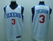 Men’s Philadelphia 76ers #3 Allen Iverson White Jersey