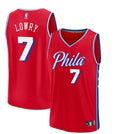 Mens Philadelphia 76ers #7 Kyle Lowry Red Statement Swingman Jersey