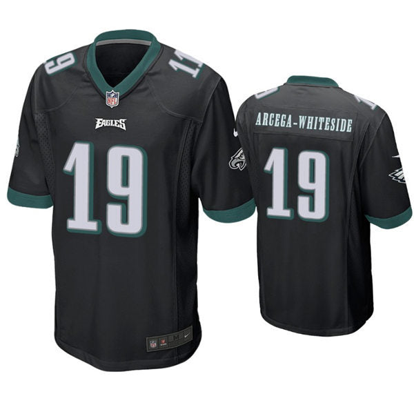 Mens Philadelphia Eagles #19 JJ Arcega-Whiteside Nike Black Vapor Limited Jersey