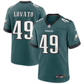 Mens Philadelphia Eagles #49 Rick Lovato Nike Midnight Green Vapor Limited Jersey