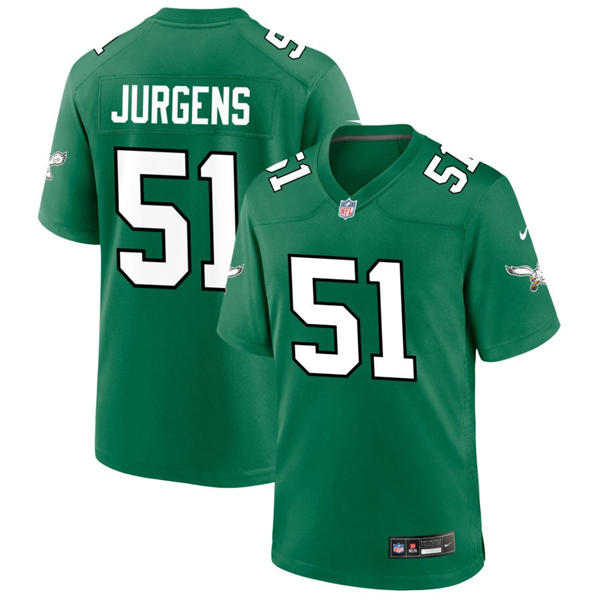 Mens Philadelphia Eagles #51 Cam Jurgens Nike Kelly Green Retro F.U.S.E. Vapor Limited Jersey