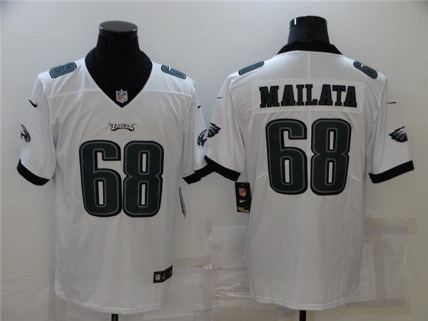 Mens Philadelphia Eagles #68 Jordan Mailata Nike White Vapor Limited Jersey