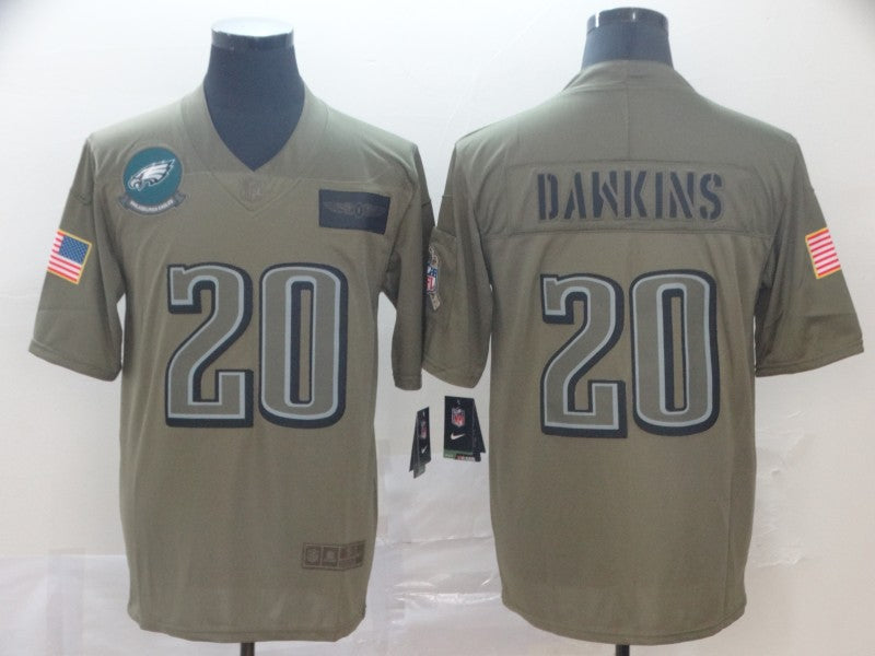 Men’s Philadelphia Eagles Brian Dawkins #20 Brown Jersey