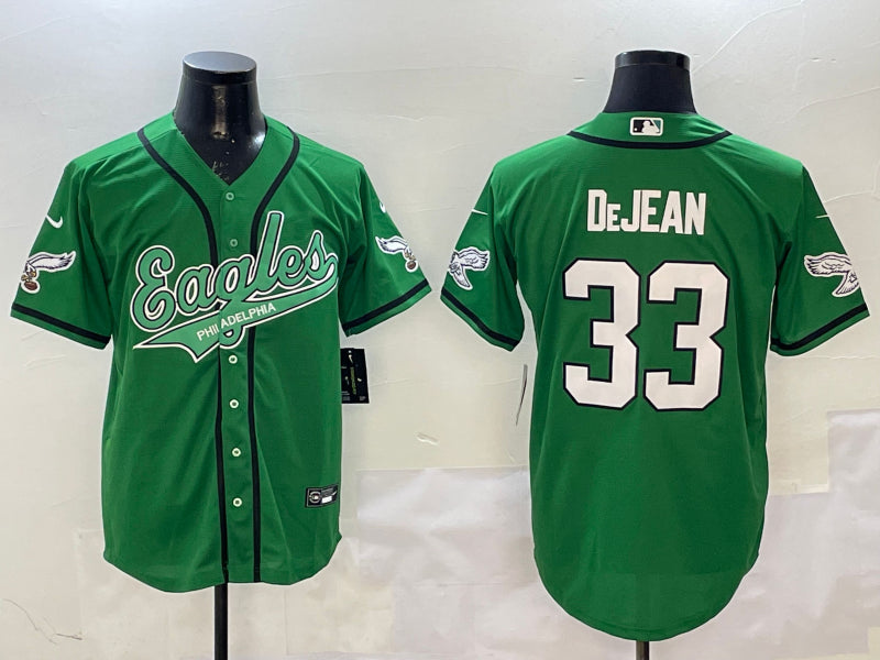 Men’s Philadelphia Eagles Cooper DeJean #33 Green Jersey