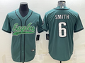 Men’s Philadelphia Eagles DeVonta Smith #6 Midnight Green Jersey Joint Edition