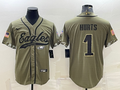 Men’s Philadelphia Eagles Jalen Hurts #1 Olive 2022 Salute To Service Limited Jersey Joint Edition
