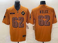 Men’s Philadelphia Eagles Jason Kelce #62 Brown 2023 Salute To Service Retired Limited Jersey