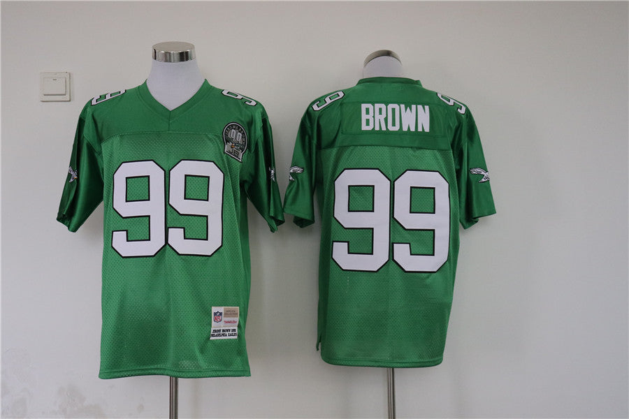 Men’s Philadelphia Eagles Jerome Brown Mitchell & Ness Kelly Green Legacy Jersey