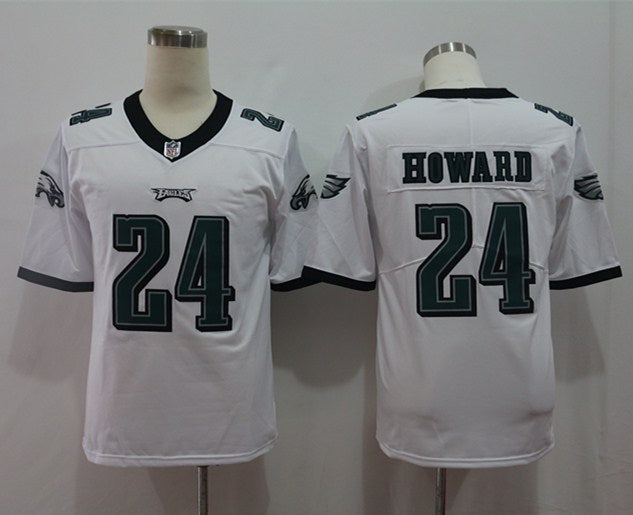 Men’s Philadelphia Eagles Jordan Howard #24 White Jersey