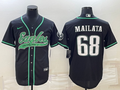 Men’s Philadelphia Eagles Jordan Mailata #68 Black Jersey Joint Edition