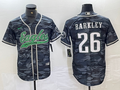 Men’s Philadelphia Eagles Saquon Barkley #26 Grey Camouflage Jersey Joint Edition