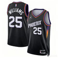Mens Phoenix Suns #25 Mark Williams 2025-26 Black Statement Edition Swingman Jersey