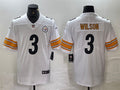 Men’s Pittsburgh Steelers #3 Russell Wilson Nike White Vapor F.U.S.E. Limited Jersey