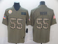 Men’s Pittsburgh Steelers Devon Bush Jr. #55 Brown Jersey