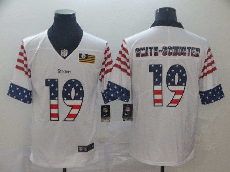 Men’s Pittsburgh Steelers JuJu Smith-Schuster #19 White Authentic Jersey