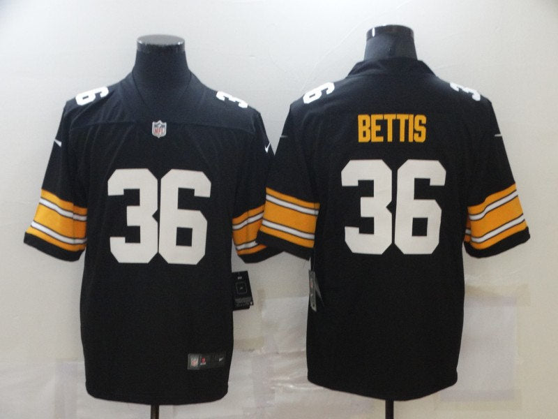 Men’s Pittsburgh Steelers Retired Player #36 Jerome Bettis Nike Black Alternate  Football Jersey