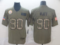 Men’s Pittsburgh Steelers T.J. Watt #90 Brown Authentic Jersey