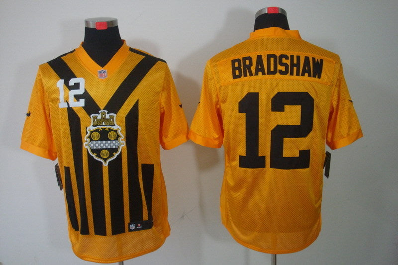 Men’s Pittsburgh Steelers Terry Bradshaw #12 Gold Jersey