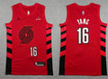 Mens Portland Trail Blazers #16 Hansen Yang Red Statement Edition Player Jersey