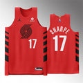 Mens Portland Trail Blazers #17 Shaedon Sharpe Red 2022-23 Statement Edition Player Jersey