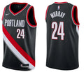 Mens Portland Trail Blazers #24 Kris Murray Black Icon Edition Swingman Jersey