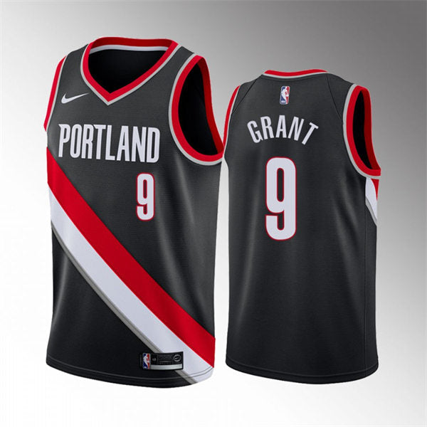 Mens Portland Trail Blazers #9 Jerami Grant Black Icon Edition Swingman Jersey