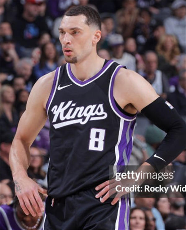 Mens Sacramento Kings #8 Zach LaVine 2025 Black Icon Edition Player Jersey