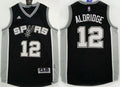 Men’s San Antonio Spurs #12 LaMarcus Aldridge Revolution 30 Swingman 2015 New Black Jersey