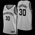 Men’s San Antonio Spurs #30 Julian Champagnie 2025-26 Silver Statement Edition Swingman Jersey