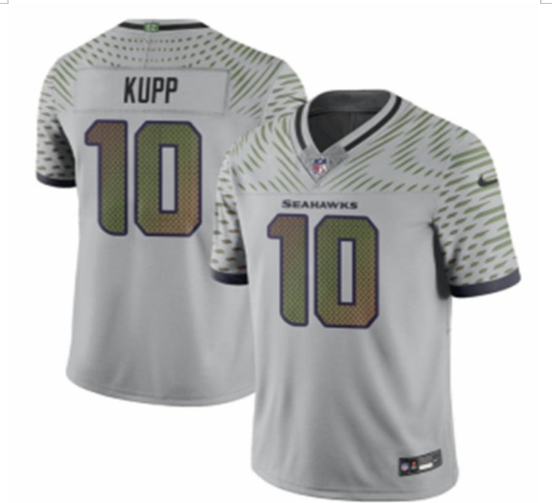 Men’s Seattle Seahawks Cooper Kupp #10 Wolf Gray 2025 Rivalries Collection Limited Jersey