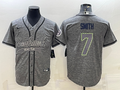 Men’s Seattle Seahawks Geno Smith #7 Gray Jersey Joint Edition
