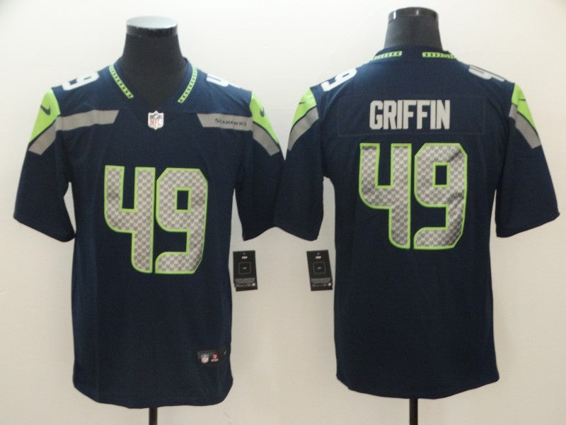 Men’s Seattle Seahawks Shaquem Griffin #49 Navy Jersey