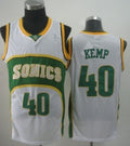 Men’s Seattle Supersonics #40 Shawn Kemp 1994-95 White Swingman Jersey