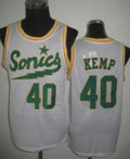 Men’s Seattle Supersonics #40 Shawn Kemp 2003-04 White Swingman Jersey